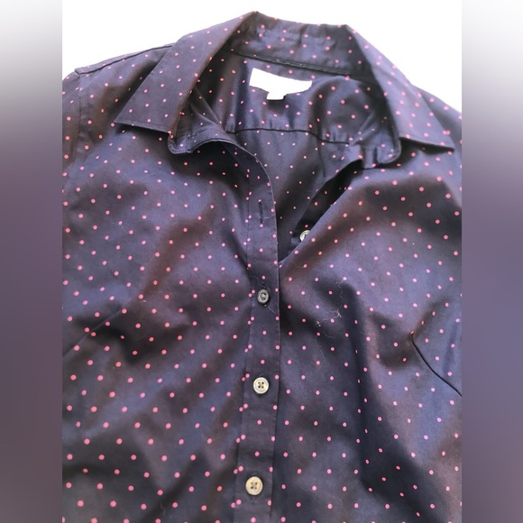 Banana Republic Polka Dot Button Down Top - Picture 2 of 10
